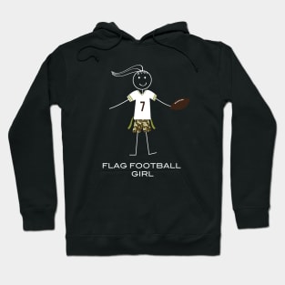 Funny Womens Flag Football Girl Hoodie